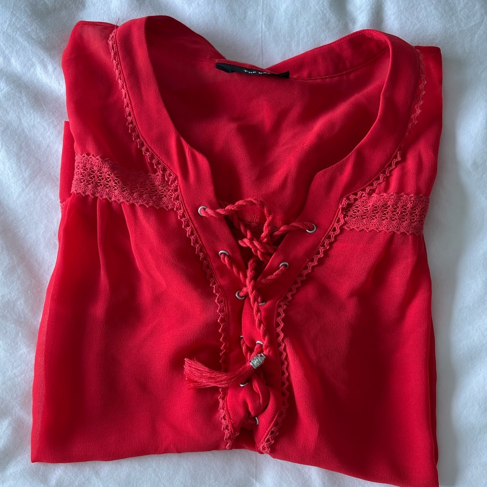 Red blouse